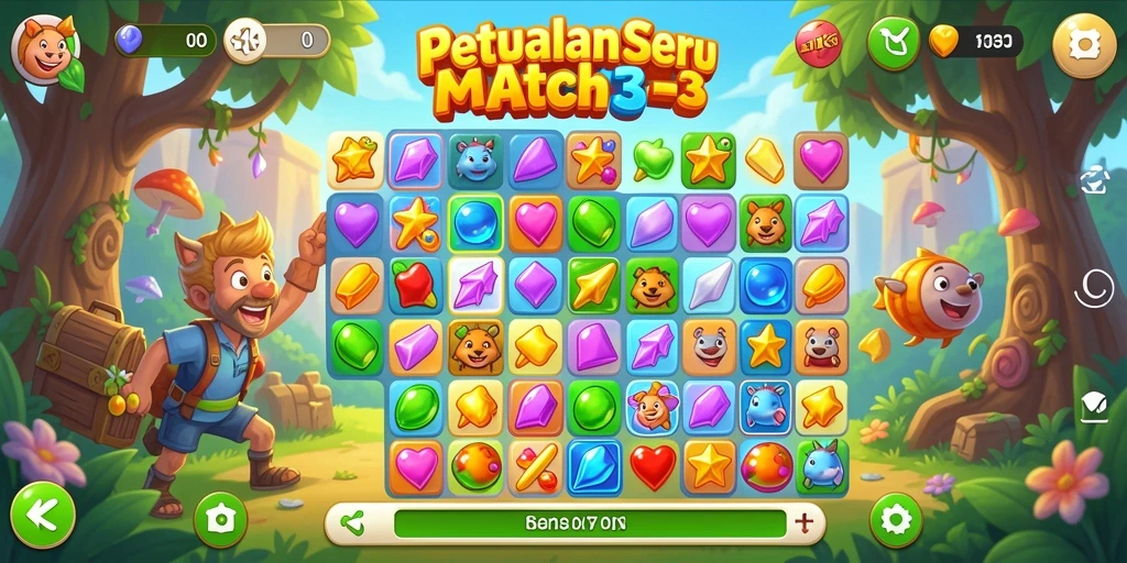 Gameplay seru <strong>5ZK</strong> dengan kombinasi warna-warni untuk menang.