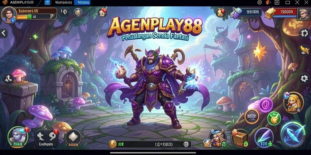 Screenshot AGENPLAY88 menunjukkan aksi seru dalam menjelajahi dunia fantastis.