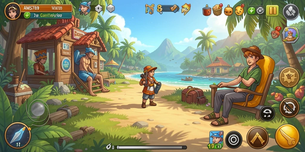 Tangkapan layar menunjukkan gameplay seru dari AMS789.