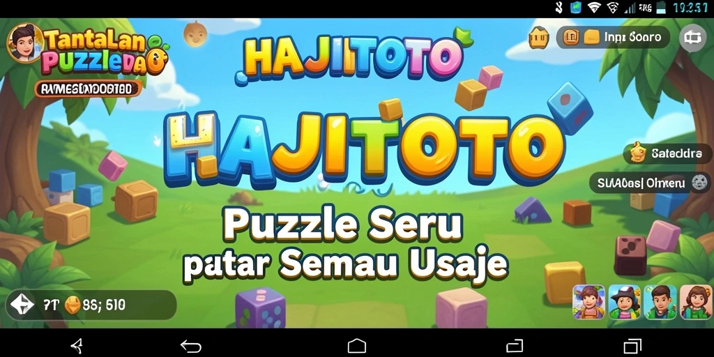 Tampilan gameplay Puzzle yang menantang dan menyenangkan di HAJITOTO.