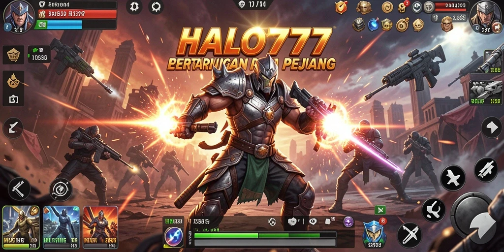 Tampilan gameplay HALO777 dengan aksi pertarungan yang mendebarkan.
