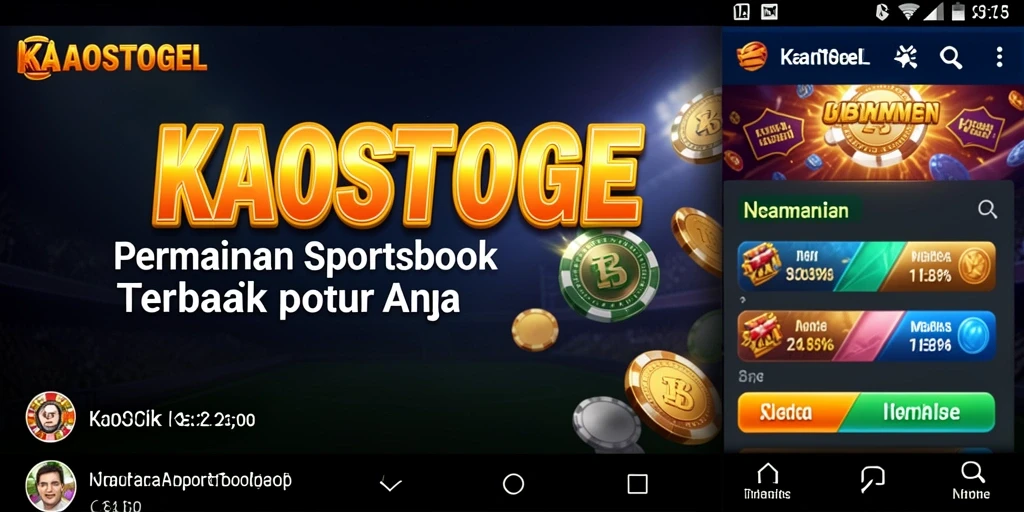 Tampilan gameplay KAOSTOGEL yang menarik dalam taruhan Sportsbook.