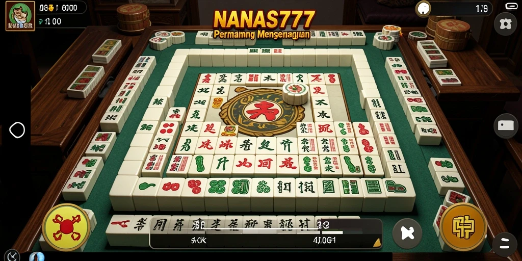 Screenshot gameplay NANAS777 yang menampilkan tantangan Mahjong.
