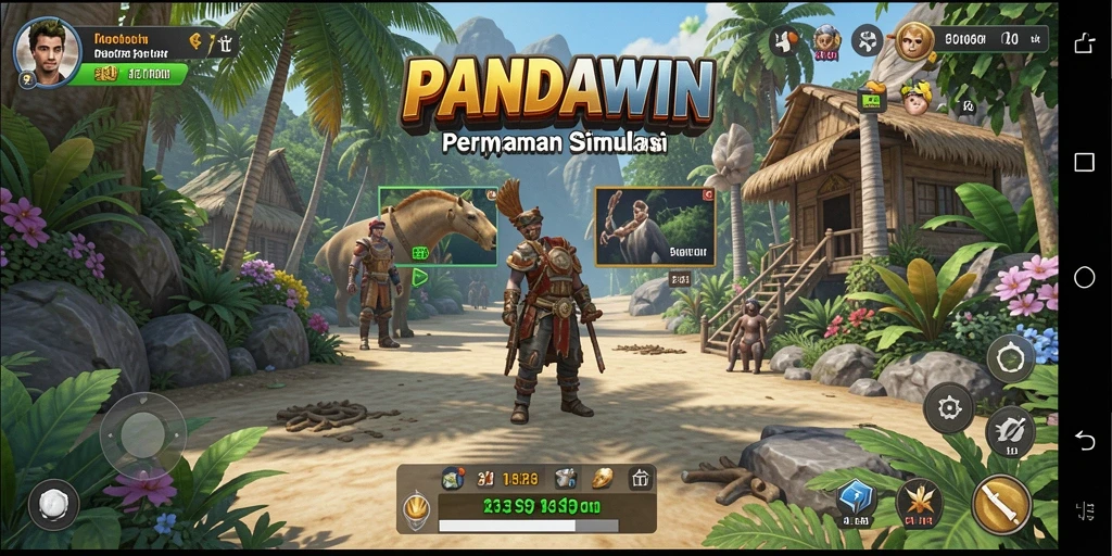 Tampilan menarik dari gameplay <strong>PANDAWIN</strong> yang penuh warna dan dinamis.