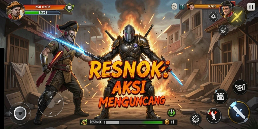 Gameplay RSNOK yang seru dengan pertempuran intens.