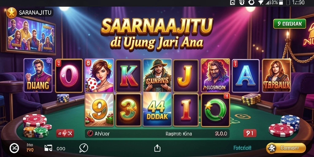 Tampilan mendebarkan gameplay Kasino SARANAJITU.