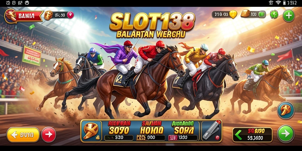 Screenshot utama SLOT138 menampilkan aksi balap yang mendebarkan.