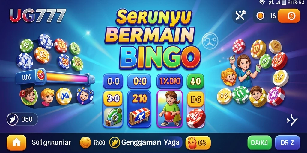 Tampilan seru gameplay Bingo di UG777 dengan pemain yang berinteraksi.